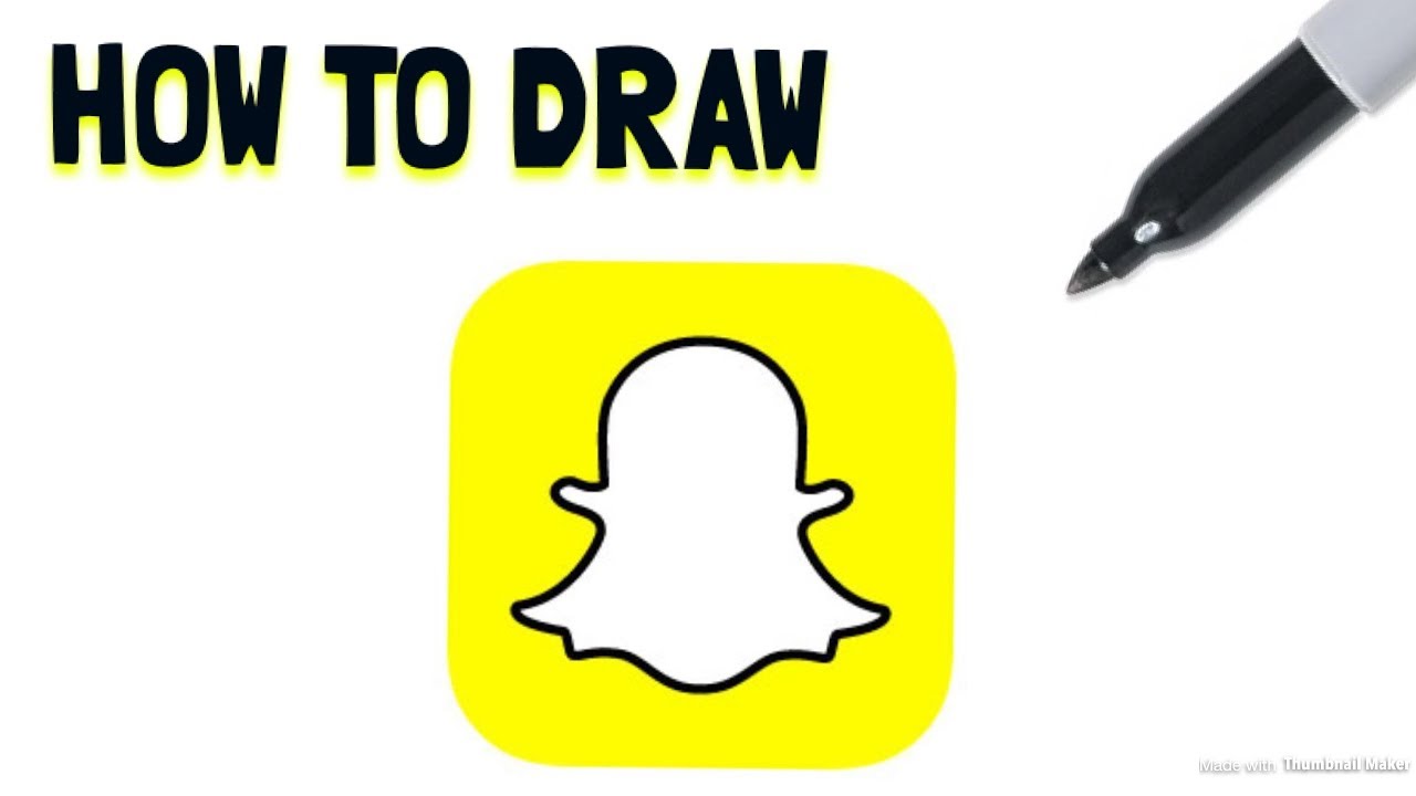 1280x720 How To Draw The Snapchat Logo Drawing Tutorial - Snapchat Logo Drawing