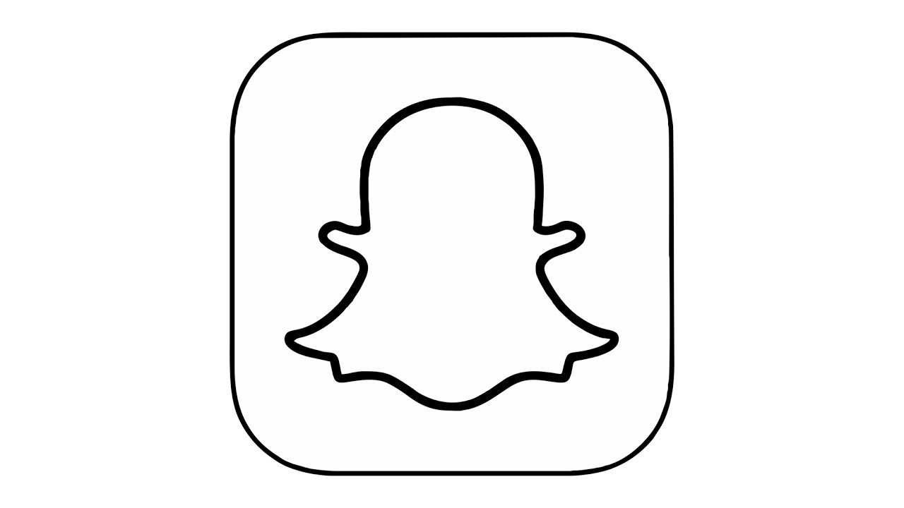 Snapchat Logo Drawing at PaintingValley.com | Explore collection of ...