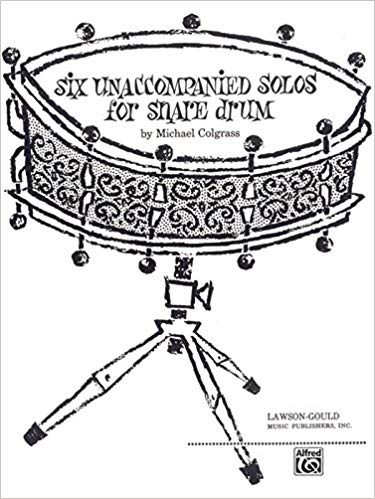 375x499 six unaccompanied solos for snare drum michael colgrass - Snare Drum Drawing