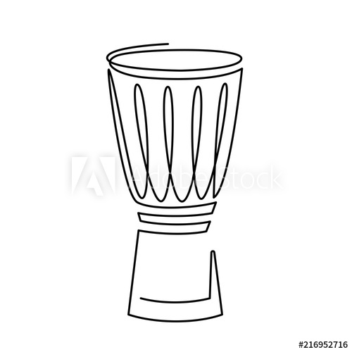 500x500 continuous line drawing of snare drum vector icon musical - Snare Drum Drawing