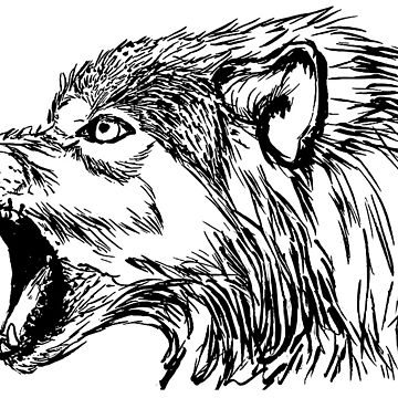 360x360 Snarling Wolf T Shirt - Snarling Wolf Drawing