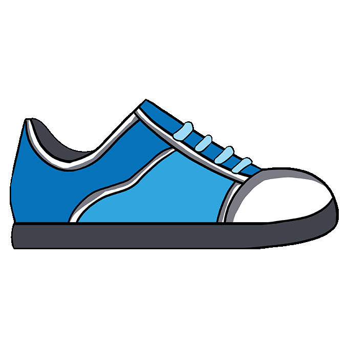 680x678 how to draw a shoe - Sneaker Drawing