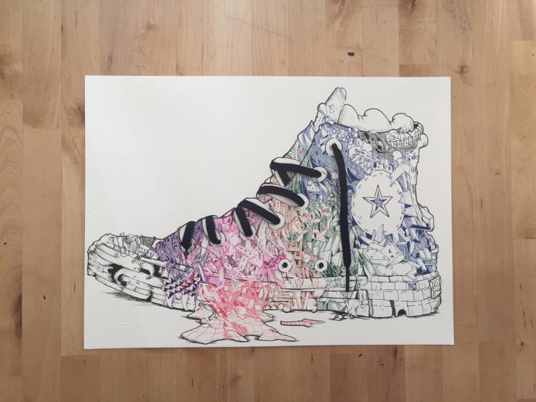 770x578 insane sneaker drawing - Sneaker Drawing