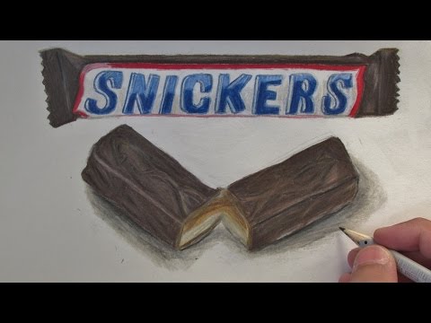 480x360 Realistic Snickers Chocolate Bar - Snickers Drawing