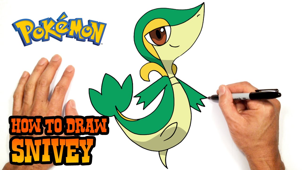 1280x720 How To Draw Pokemon Snivy - Snivy Drawing