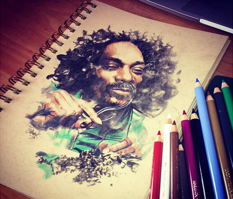 750x640 Snoop Dogg Sketch Drawing - Snoop Dogg Drawing