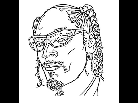 480x360 How To Draw Snoop Dogg Face Sketch Drawing Step - Snoop Dogg Drawing
