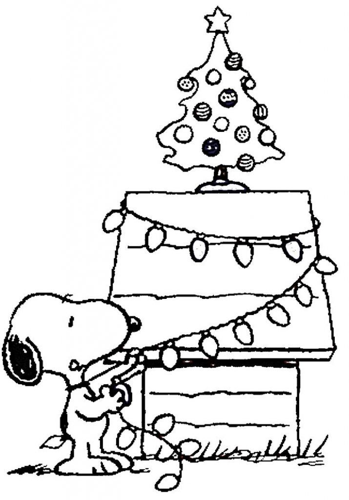 715x1024 Free Printable Charlie Brown Christmas Coloring Pages For Kids S - Snoopy Christmas Drawing