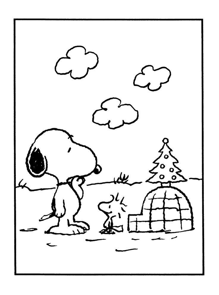 736x992 snoopy - Snoopy Christmas Drawing