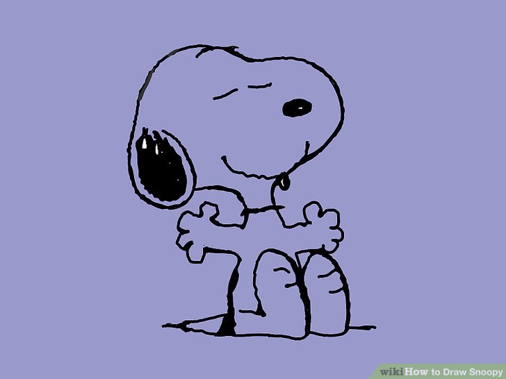728x546 how to draw snoopy - Snoopy Drawing