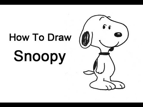 480x360 how to draw snoopy - Snoopy Drawing