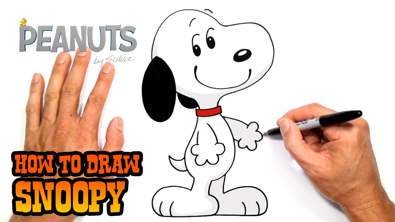 1280x720 how to draw snoopy peanuts - Snoopy Drawing