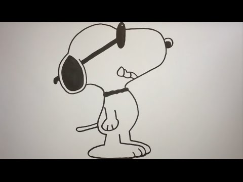 480x360 how to draw snoopy step - Snoopy Drawing