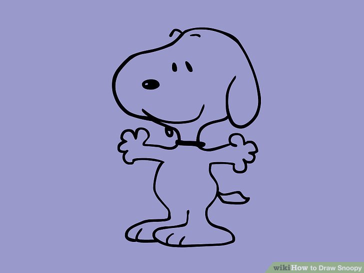 728x546 how to draw snoopy - Snoopy Drawing Pictures