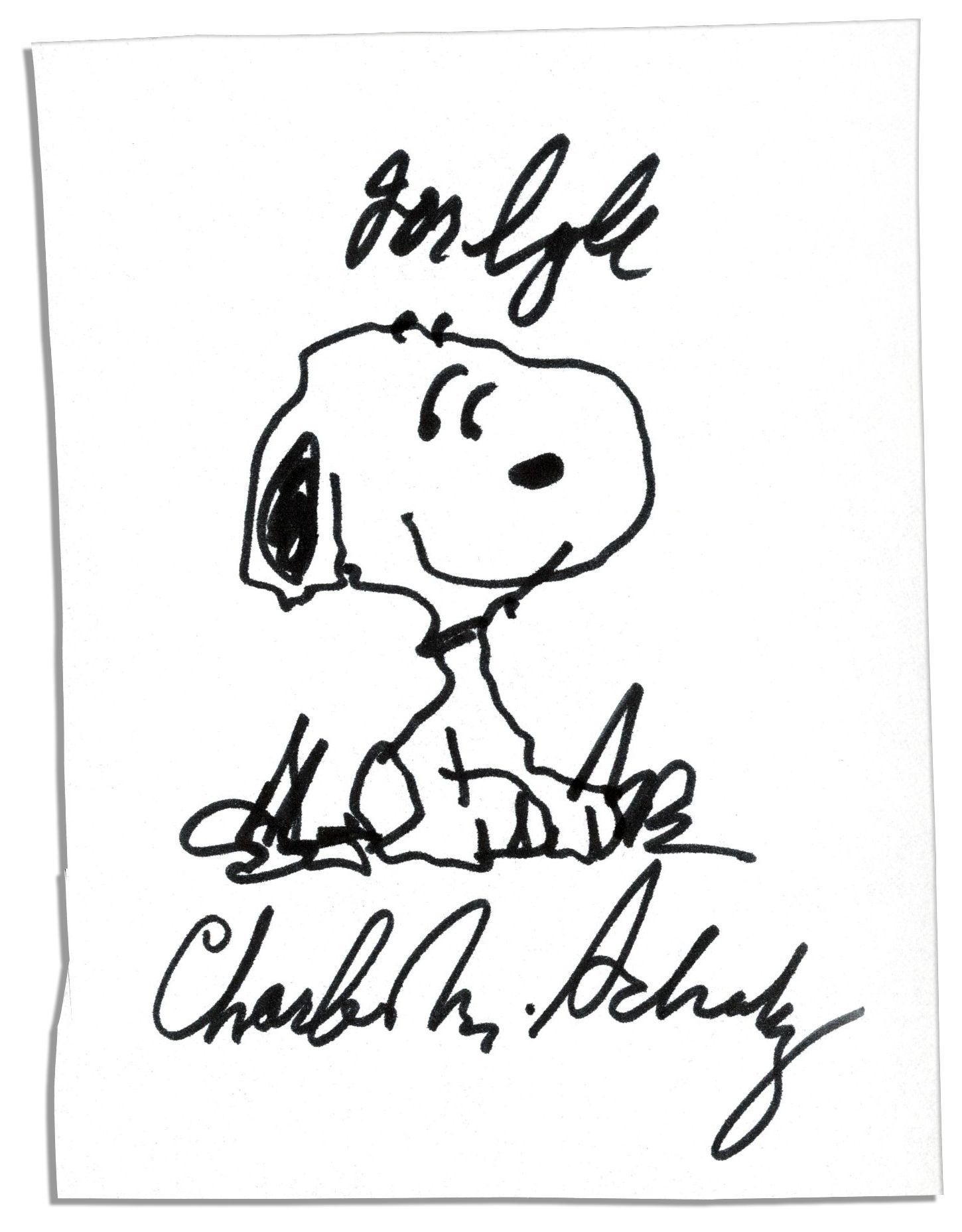 1450x1858 Lot Detail - Snoopy Drawing Pictures