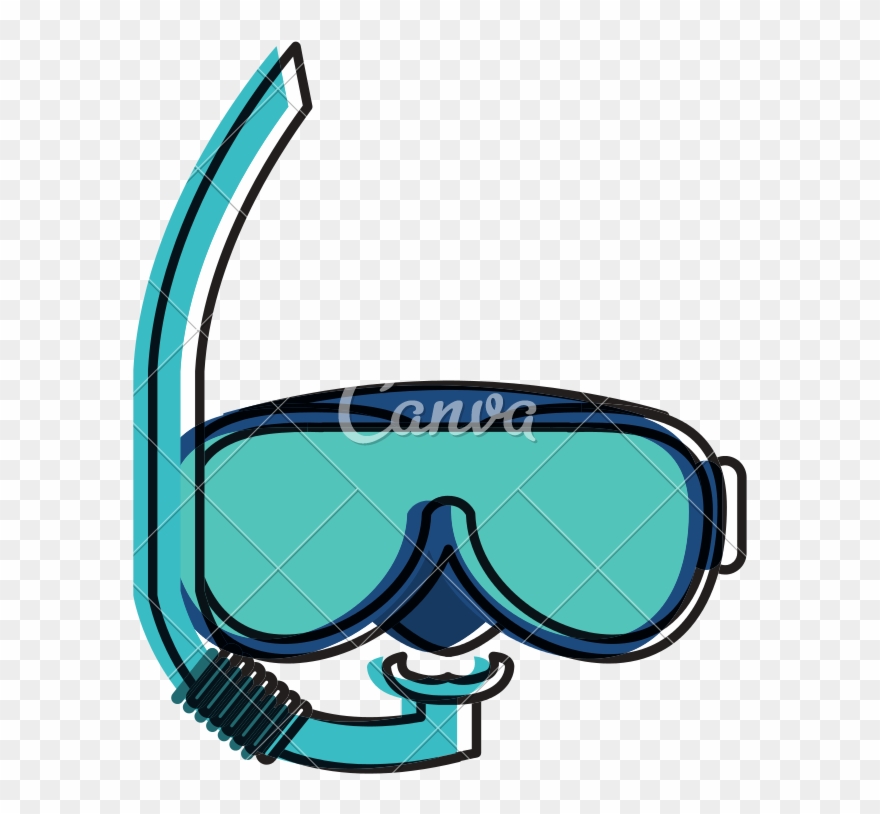 880x814 snorkel drawing man clipart - Snorkel Drawing