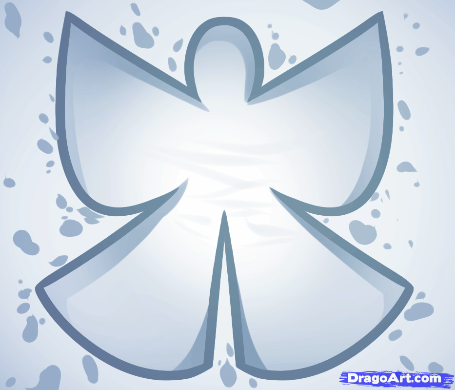 933x799 how to draw a snow angel, step - Snow Angel Drawing