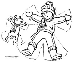 233x200 Dulemba Coloring - Snow Angel Drawing