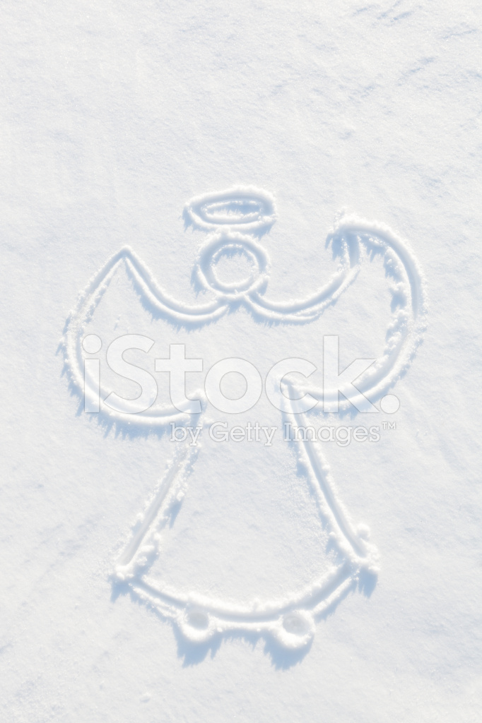 682x1024 drawing of christmas snow angel in winter vertical stock photos - Snow Angel Drawing