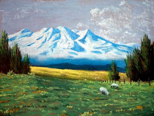 500x376 how to draw a snow capped mountain in pastel online art lessons - Snow Capped Mountain Drawing