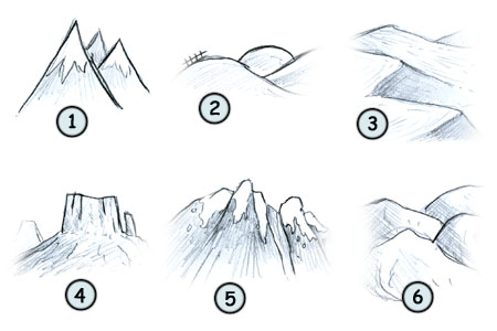 450x300 How To Draw Mountains - Snow Capped Mountain Drawing