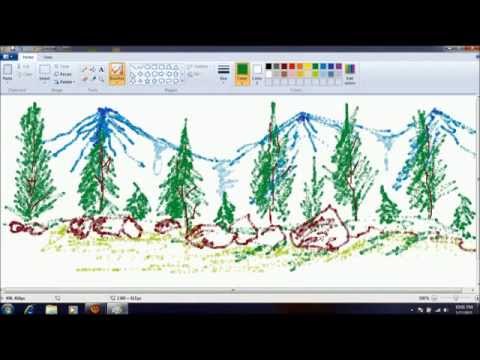 480x360 how to draw snow mountain in just minutes - Snow Capped Mountain Drawing
