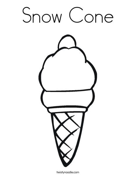 468x605 Ice Cream Coloring - Snow Cone Drawing