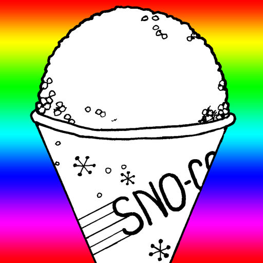 512x512 snow cone games coloring pages for children - Snow Cone Drawing