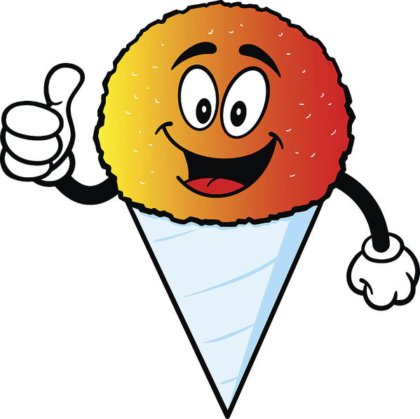 599x598 snow cone thumbs up art print - Snow Cone Drawing