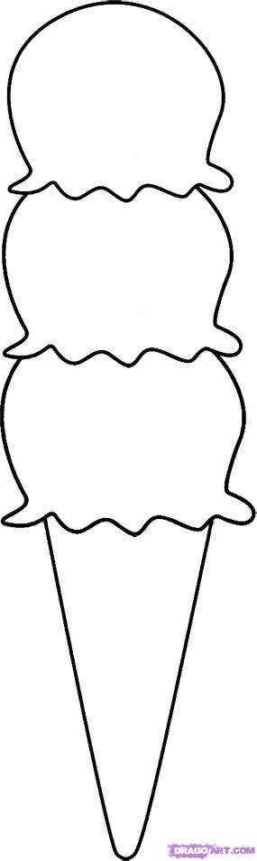 285x954 how to draw a cone, step - Snow Cone Drawing