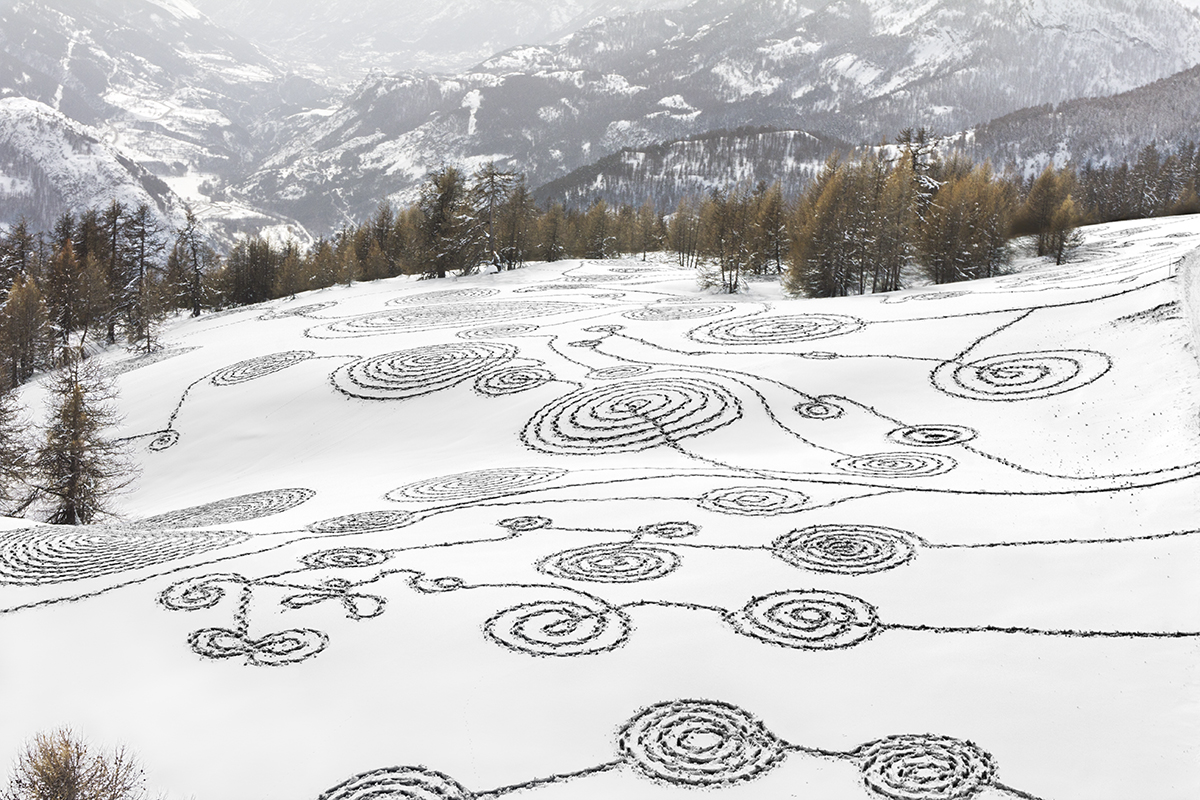 1200x800 Snow Drawings Briancon, France, Sonja Hinrichsen - Snow Drawing