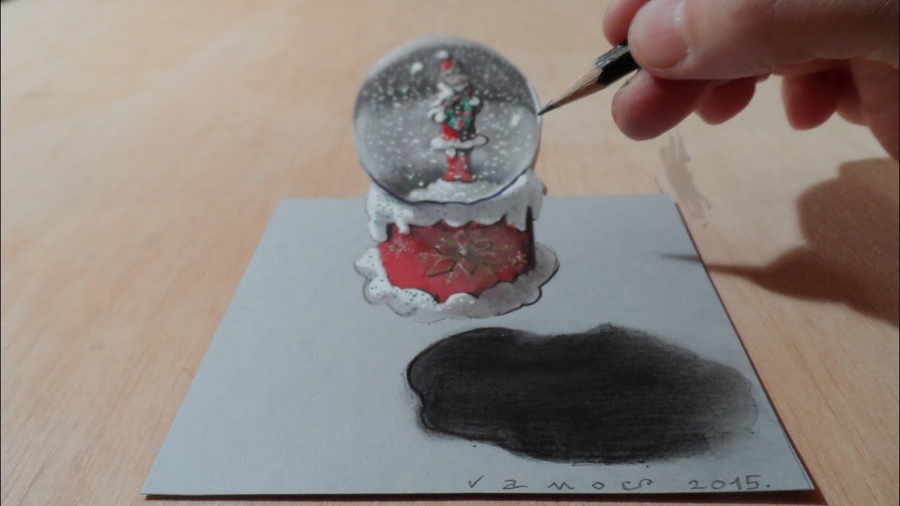 1280x720 drawing a snow globe - Snow Globe Drawing