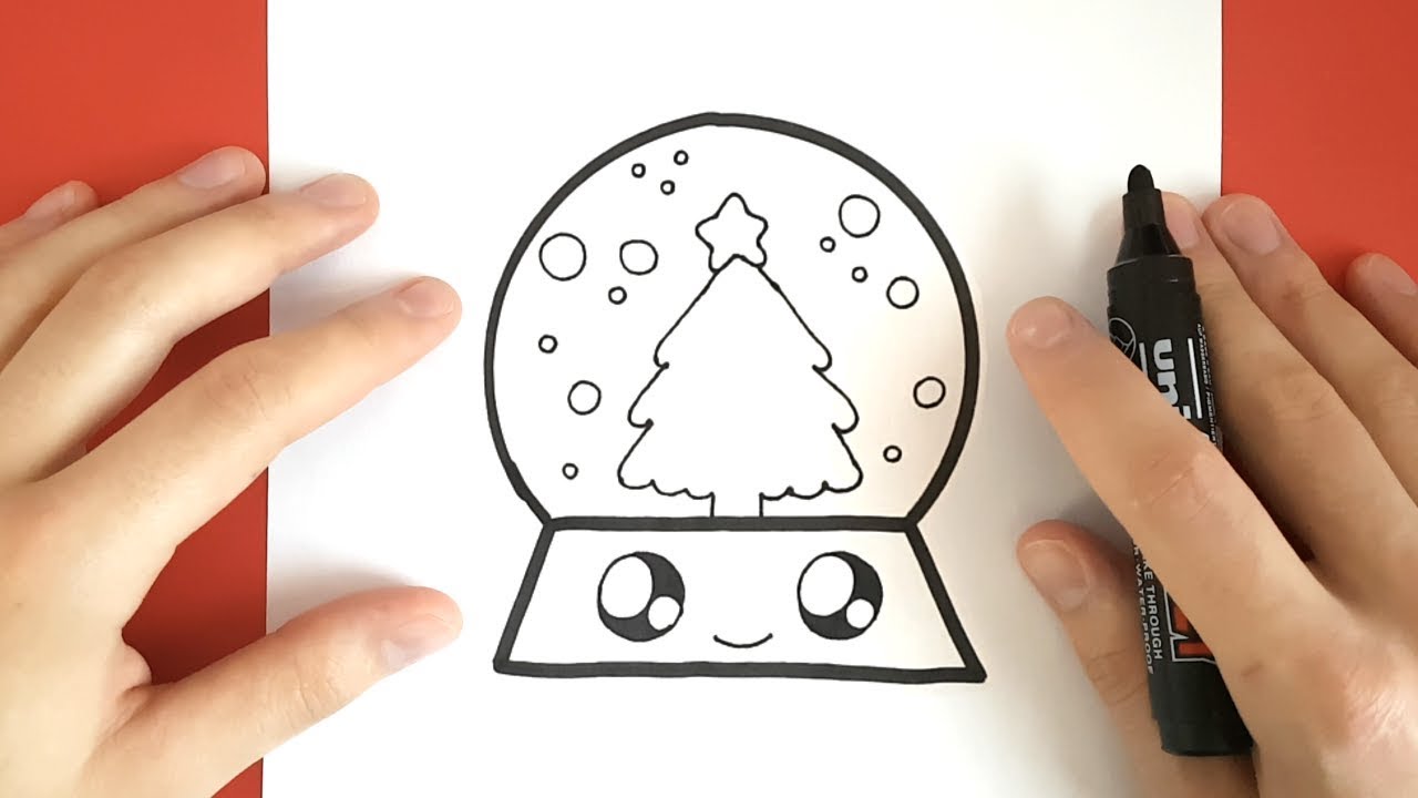 1280x720 how to draw a snow globe cute and easy - Snow Globe Drawing