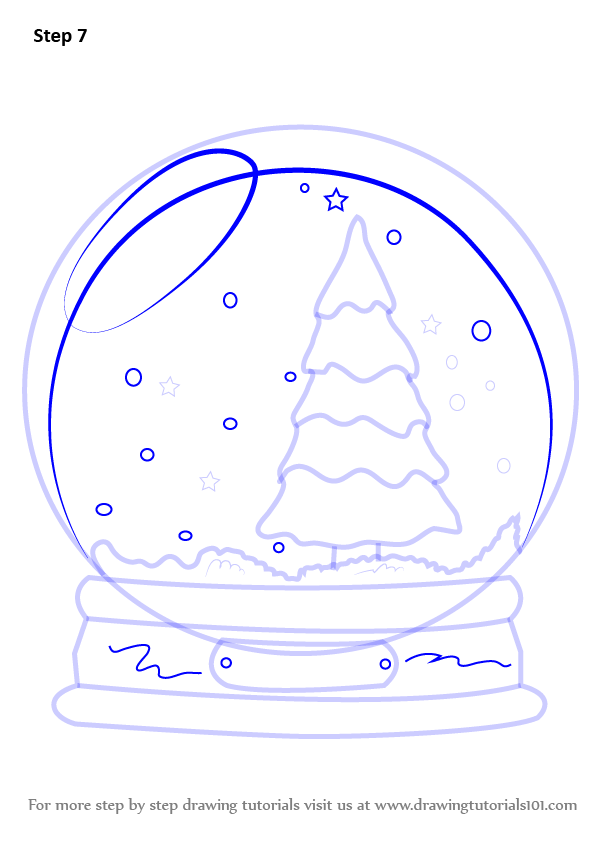 Snow Globe Drawing at Explore collection of Snow
