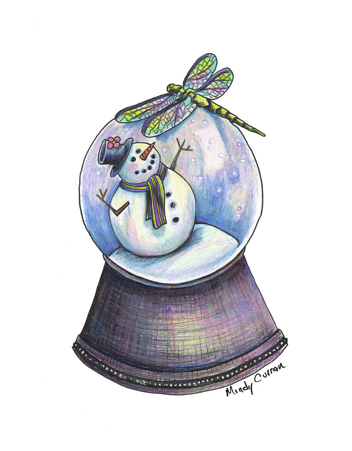 703x900 snow globe drawing - Snow Globe Drawing
