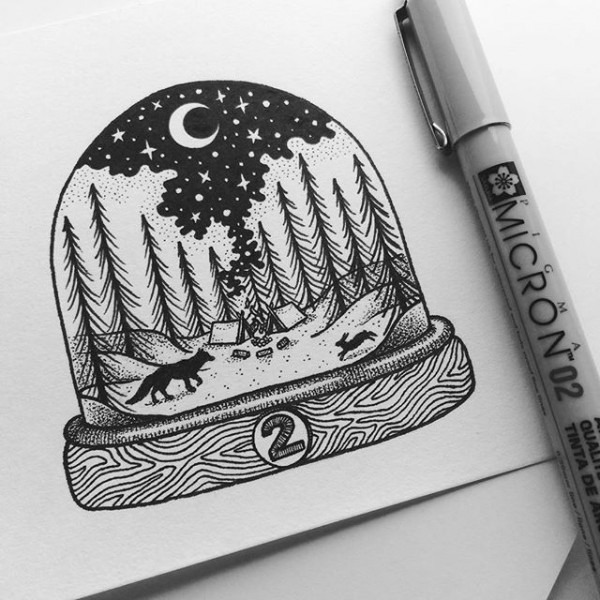 Snow Globe Drawing at Explore collection of Snow