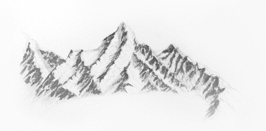 850x418 How To Draw A Winter Landscape From Scratch - Snow Landscape Drawing