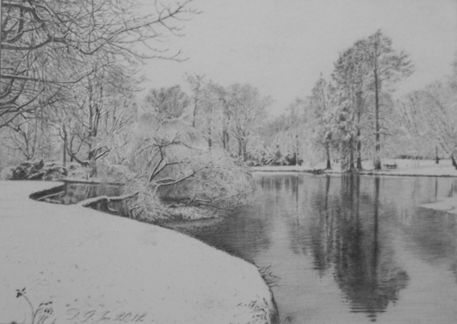 900x638 Drawing Ideas Wallpapers Winter Landscape Drawing Winter - Snow Landscape Drawing