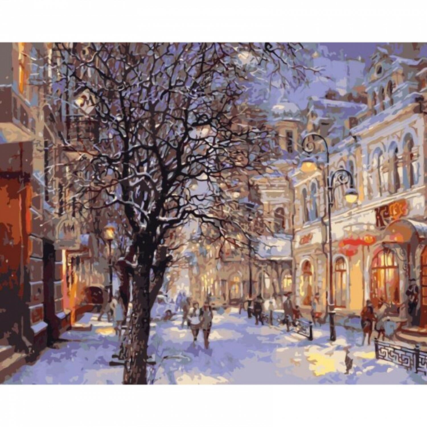 1500x1500 Christmas Snow Landscape Diy Painting - Snow Landscape Drawing