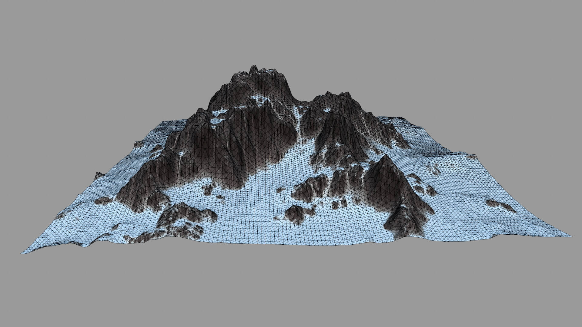 1920x1080 Snow Mountain Model - Snow Mountain Drawing