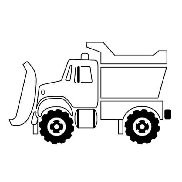 600x600 Coloring Challenges For Kids Truck - Snow Plow Drawing