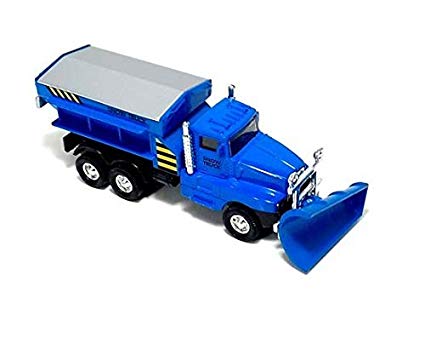 425x343 Cool Blue Diecast Snow Plow Salt Truck With Pull - Snow Plow Drawing