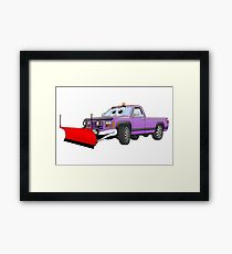 210x230 Cartoon Truck Snow Plow Drawing Framed Prints Redbubble - Snow Plow Drawing