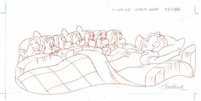 700x352 Cardona, Josep Maria - Snow White And The Seven Dwarfs Drawing