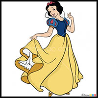 200x200 How To Draw Disney's Snow White And The Seven Dwarf Cartoon - Snow White Cartoon Drawing