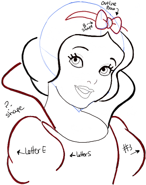 499x630 How To Draw Snow White From Disney's Snow White And The Seven - Snow White Cartoon Drawing