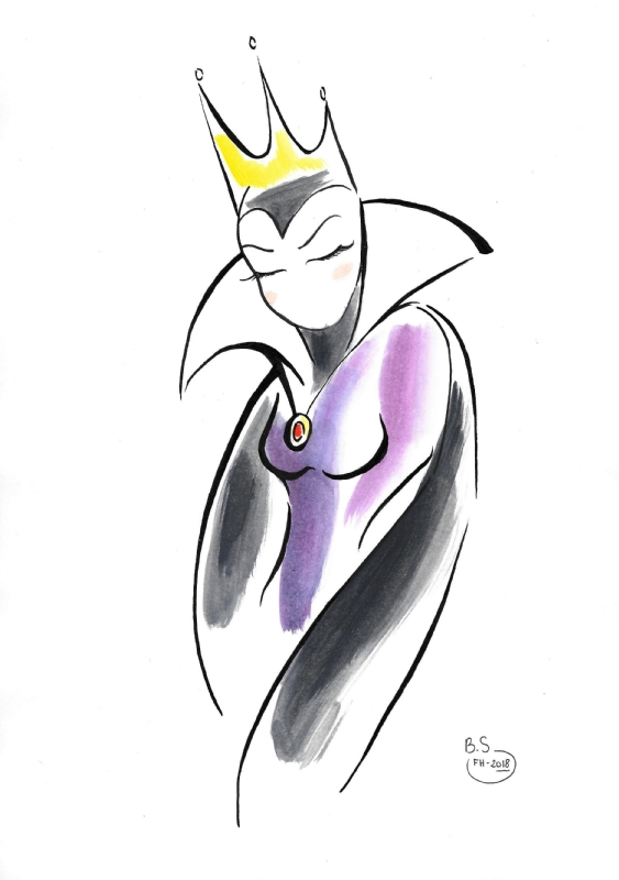 563x800 Evil Queen - Snow White Drawing