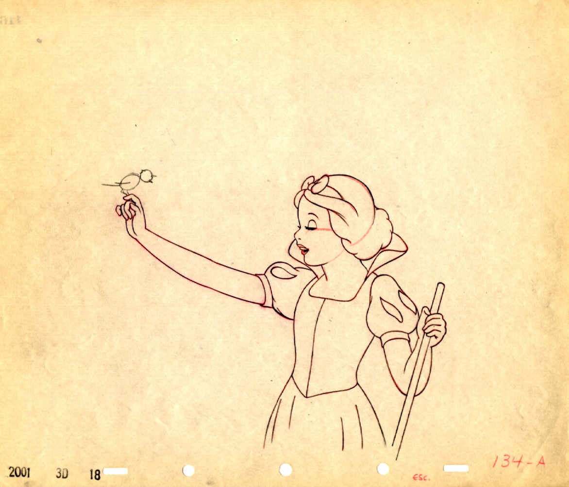 1172x1003 Snow White With Bird Opd - Snow White Drawing