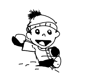 300x250 kid laughing with snowball drawing - Snowball Drawing