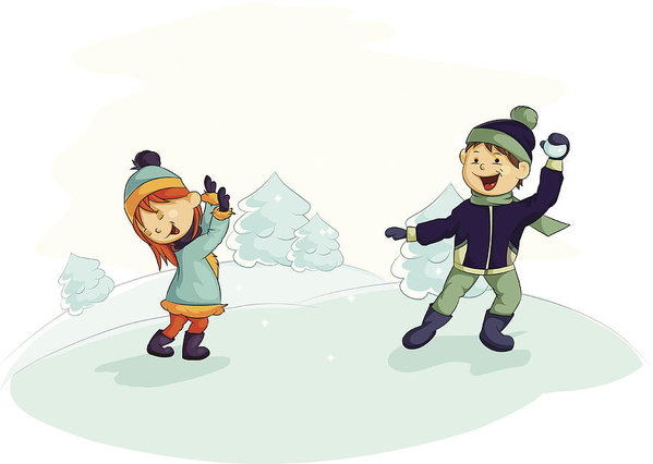 Snowball Fight Drawing at PaintingValley.com | Explore collection of ...